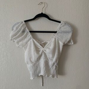 Sim & Sam White Crop Top